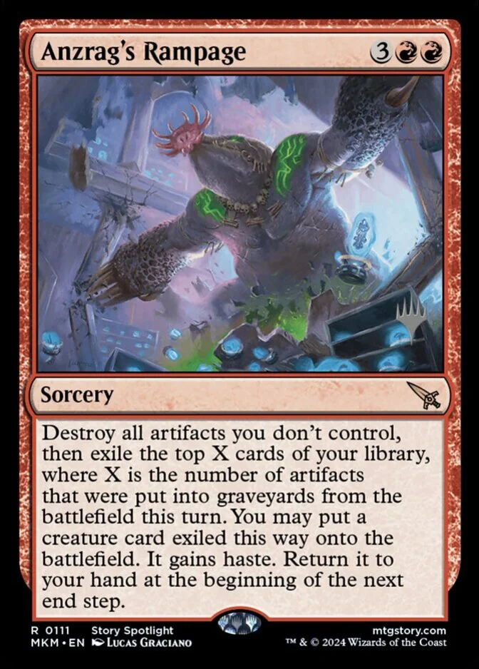Anzrag's Rampage <planeswalker stamp> [MKM]