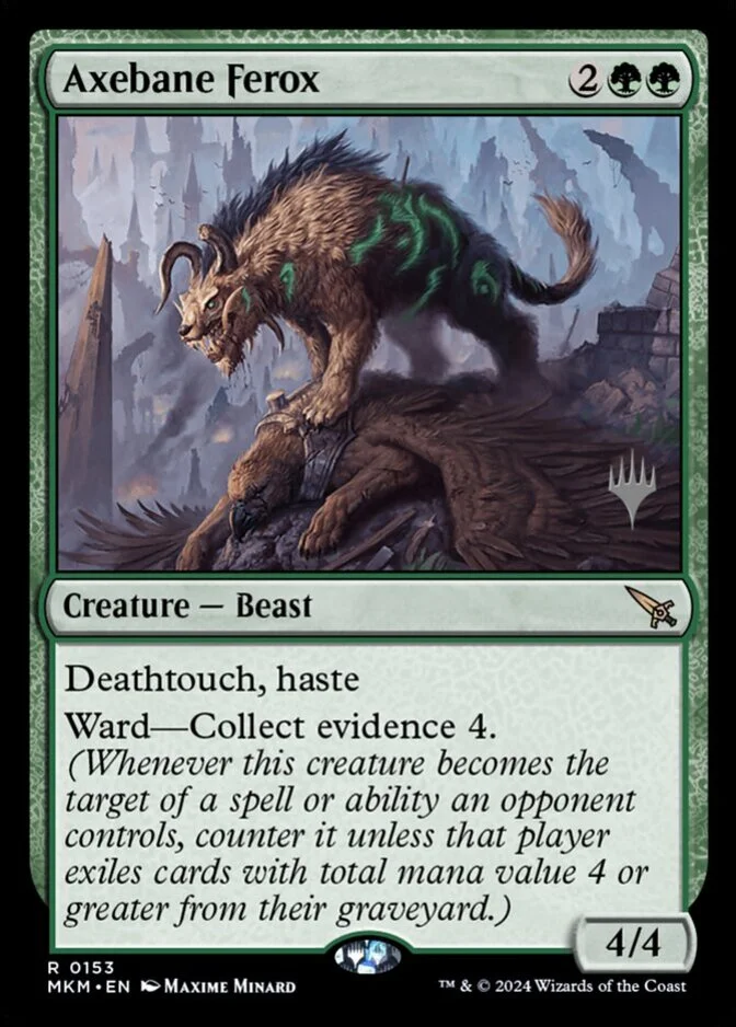 Axebane Ferox <planeswalker stamp> [MKM]