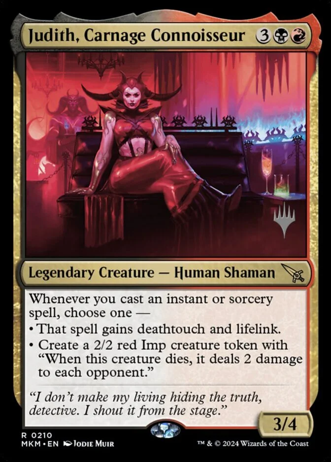 Judith, Carnage Connoisseur <planeswalker stamp> [MKM] (F)