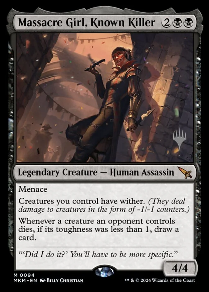 Massacre Girl, Known Killer <planeswalker stamp> [MKM] (F)