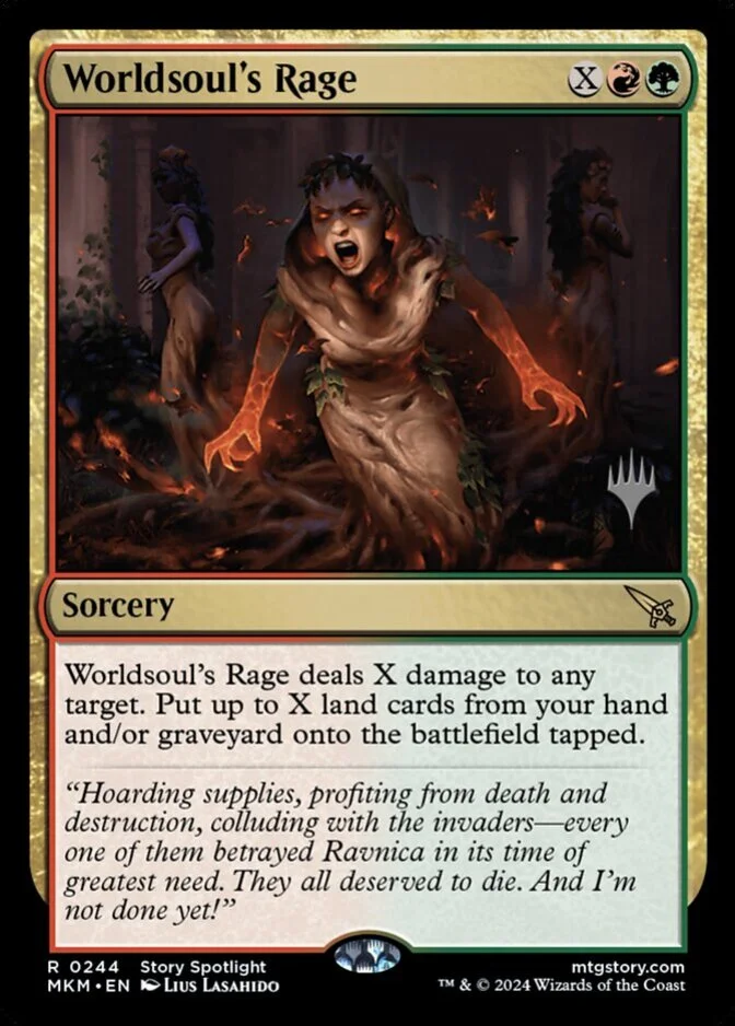 Worldsoul's Rage <planeswalker stamp> [MKM]