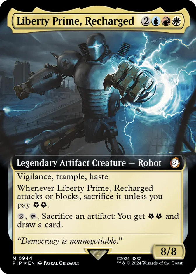 Liberty Prime, Recharged <extended - surge foil> [PIP] (F)