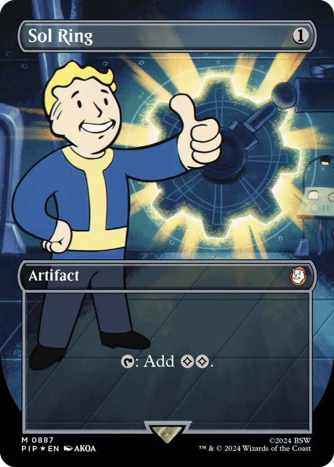 Sol Ring <borderless - surge foil> [PIP] (F)