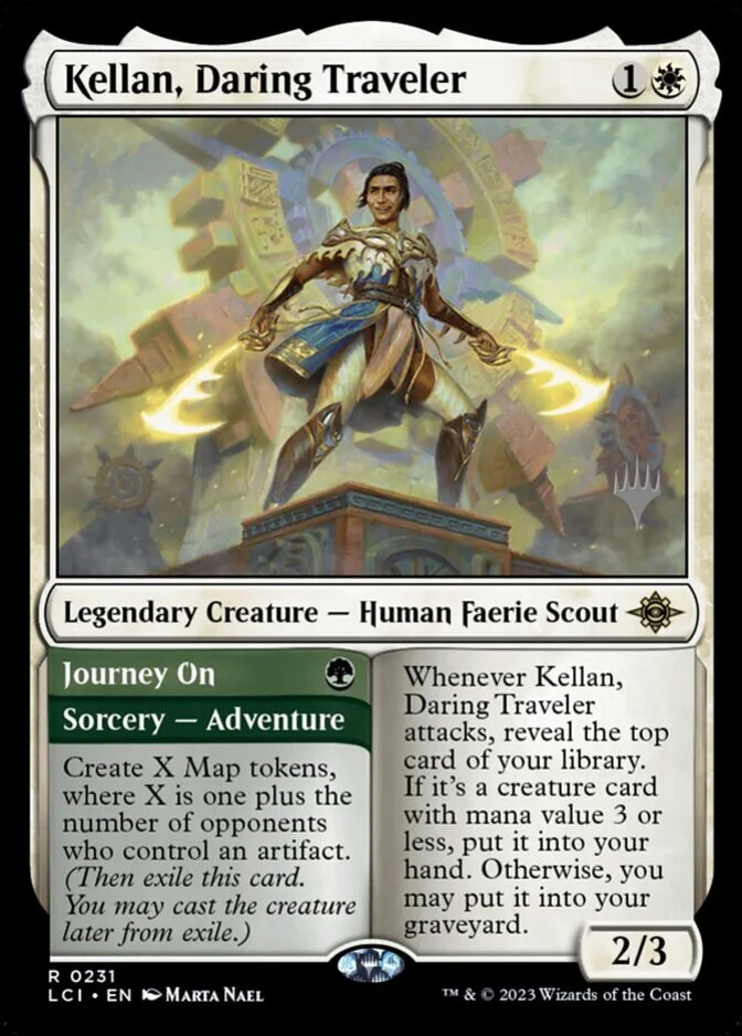 Kellan, Daring Traveler <planeswalker stamp> [LCI]