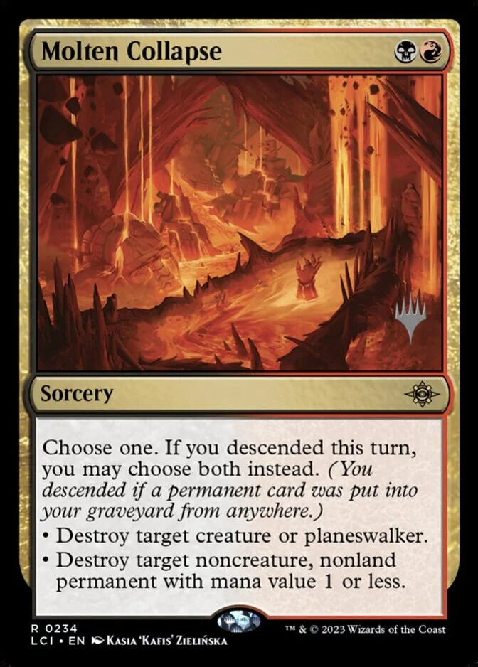 Molten Collapse <planeswalker stamp> [LCI]