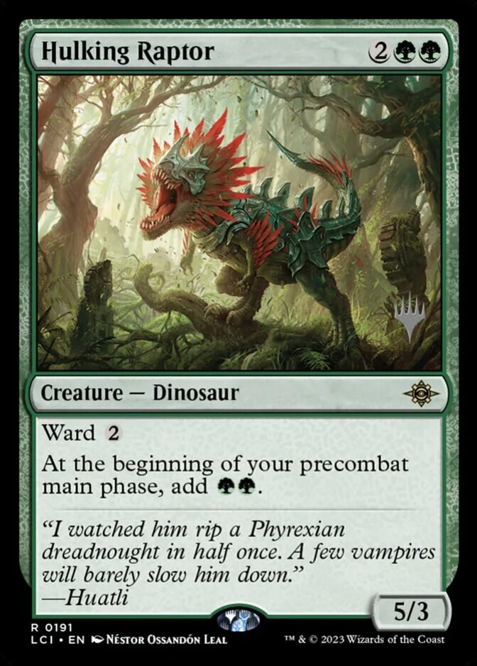 Hulking Raptor <planeswalker stamp> [LCI] (F)