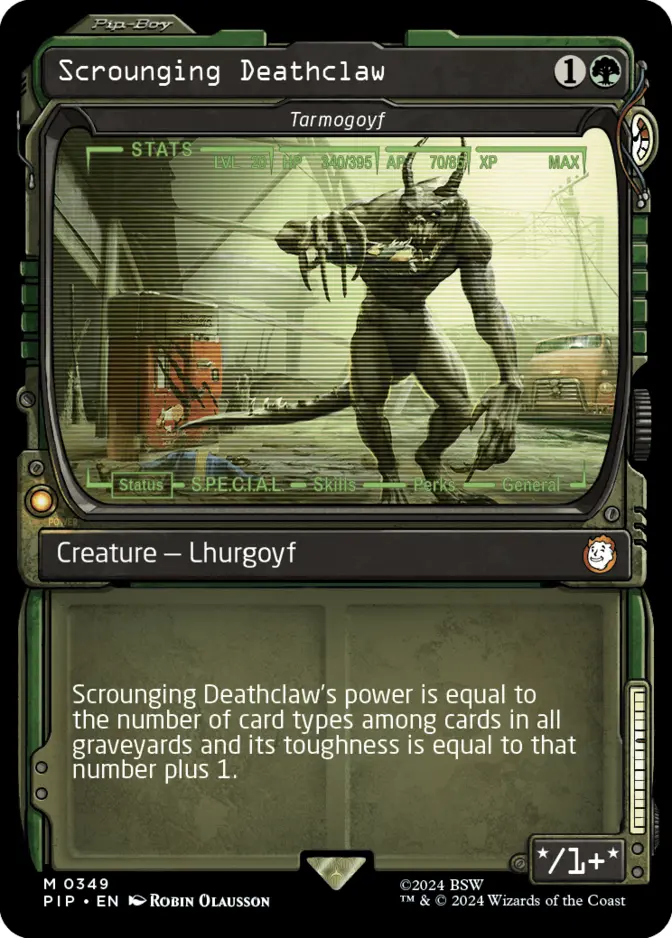 Tarmogoyf <Scrounging Deathclaw - showcase> [PIP] (F)