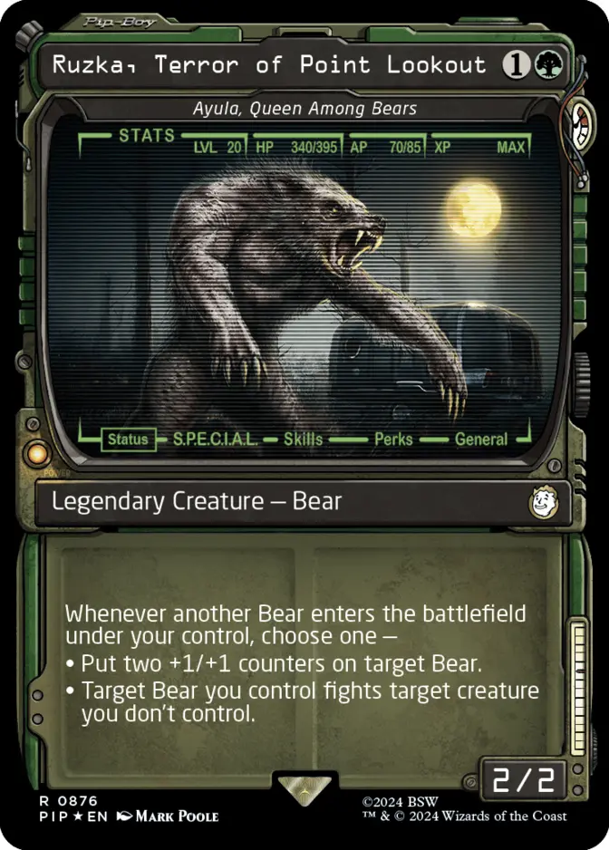 Ayula, Queen Among Bears <Ruzka, Terror of Point Lookout - showcase - surge foil> [PIP] (F)