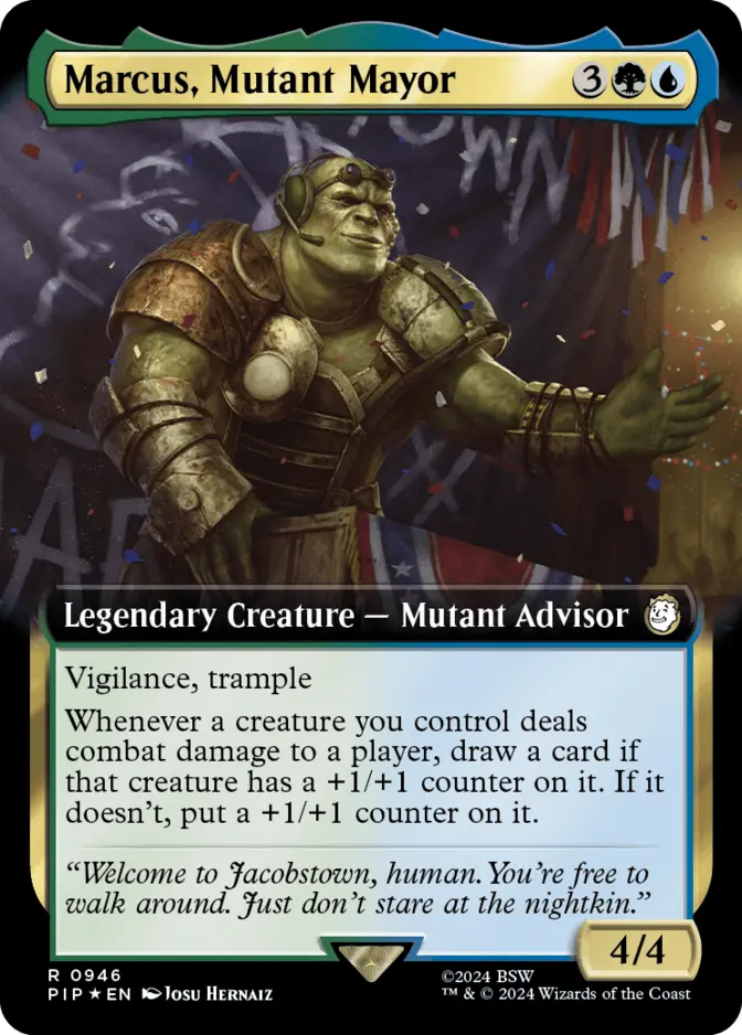 Marcus, Mutant Mayor <extended - surge foil> [PIP] (F)