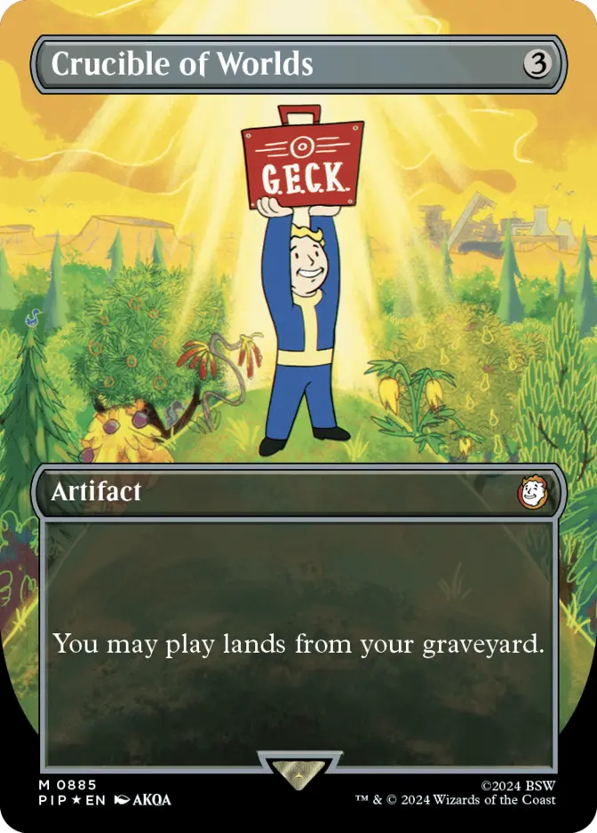 Crucible of Worlds <borderless - surge foil> [PIP] (F)