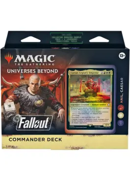 hail caesar mtg card list Magic: The Gathering Fallout Commander Deck a Collector Booster Sample Pack (contains 2 Traditional Foil or nonfoil special treatment cards Hail, Caesar Fallout Precon Upgrade