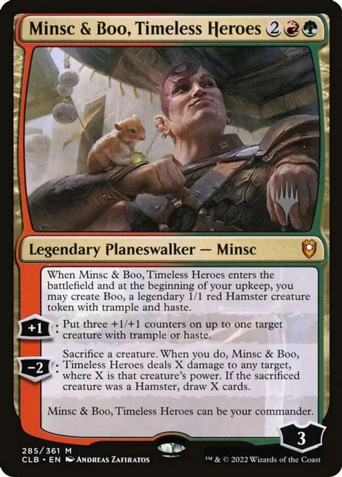 Minsc & Boo, Timeless Heroes <planeswalker stamp> [CLB]
