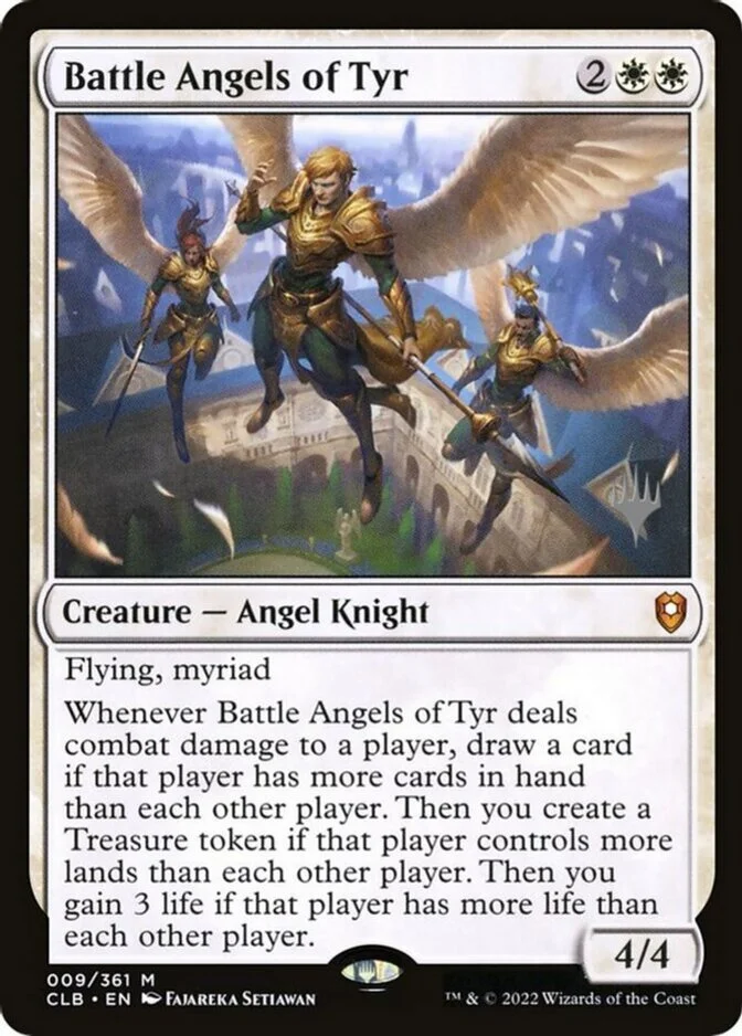Battle Angels of Tyr <planeswalker stamp> [CLB] (F)