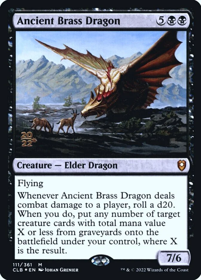 Ancient Brass Dragon <prerelease> [CLB] (F)