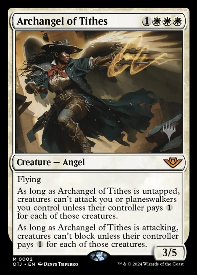 Archangel of Tithes <planeswalker stamp> [OTJ] (F)