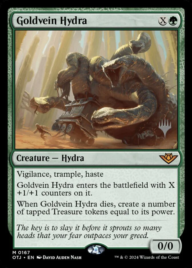 Goldvein Hydra <planeswalker stamp> [OTJ]