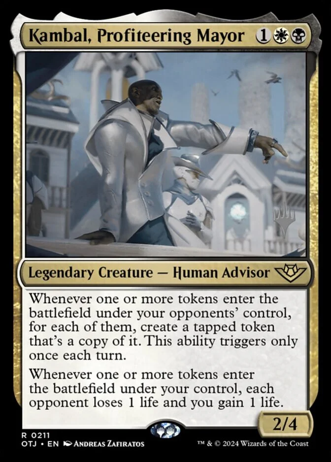 Kambal, Profiteering Mayor <planeswalker stamp> [OTJ] (F)