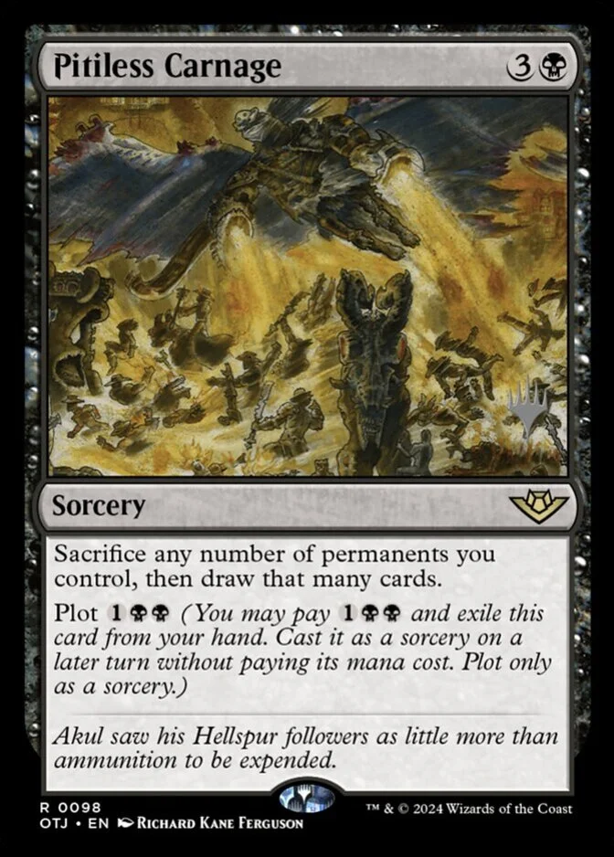 Pitiless Carnage <planeswalker stamp> [OTJ] (F)