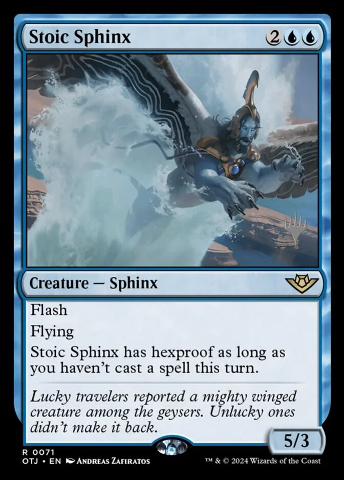 Stoic Sphinx <planeswalker stamp> [OTJ] (F)