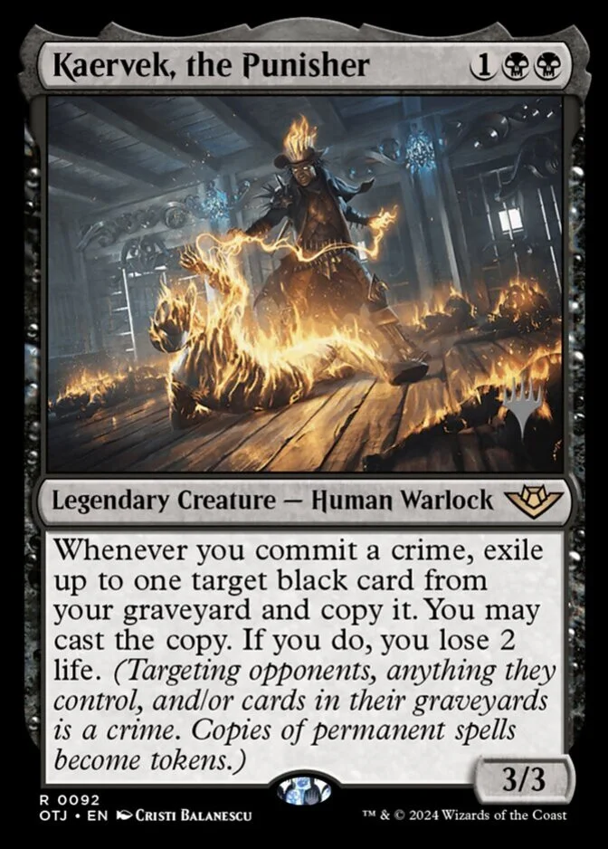 Kaervek, the Punisher <planeswalker stamp> [OTJ] (F)