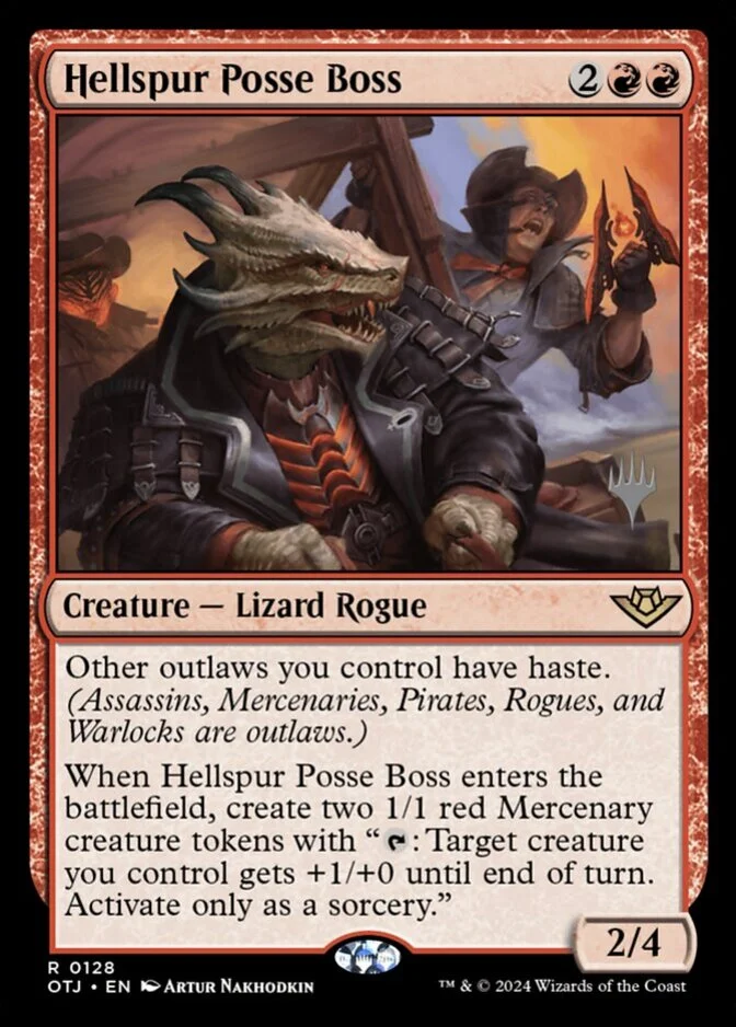 Hellspur Posse Boss <planeswalker stamp> [OTJ]