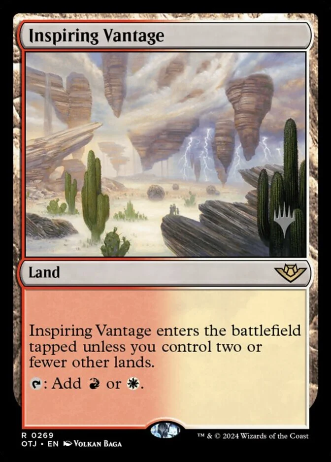 Inspiring Vantage <planeswalker stamp> [OTJ] (F)