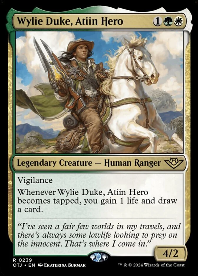 Wylie Duke, Atiin Hero <planeswalker stamp> [OTJ]