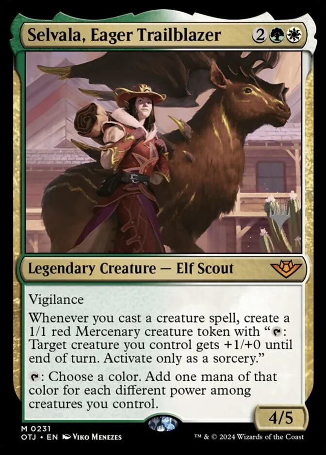 Selvala, Eager Trailblazer <planeswalker stamp> [OTJ] (F)