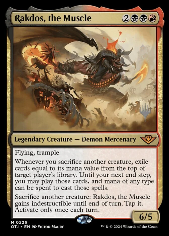 Rakdos, the Muscle <planeswalker stamp> [OTJ] (F)