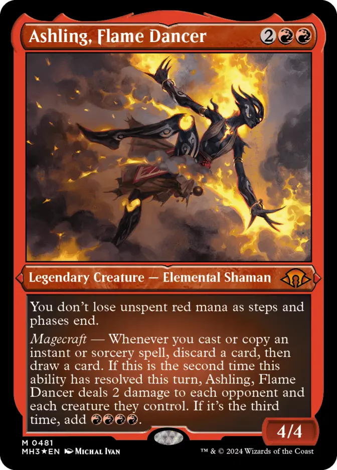 Ashling, Flame Dancer <foil etched> [MH3] (F)