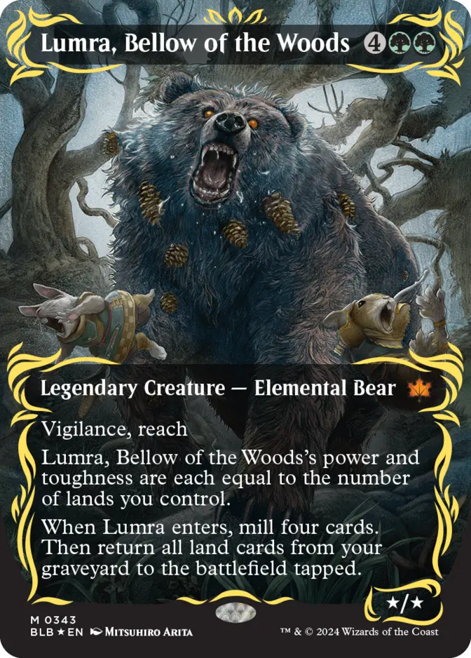 Lumra, Bellow of the Woods <borderless - raised foil> [BLB] (F)