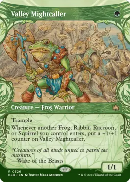 mtg bloomburrow frog cards Clement, the Worrywort (Showcase) [Bloomburrow] Bloomburrow (BLB) #189 Illustrated by Martin Wittfooth Magic Spore Frog #238 MTG Bloomburrow
