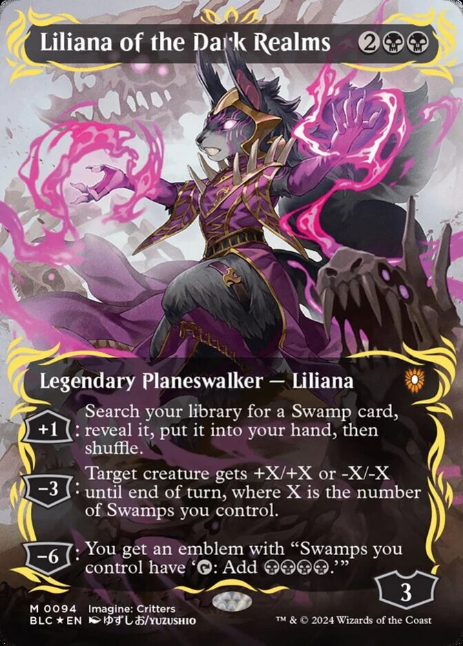 Liliana of the Dark Realms <Imagine: Critters - anime - raised foil> [BLC] (F)