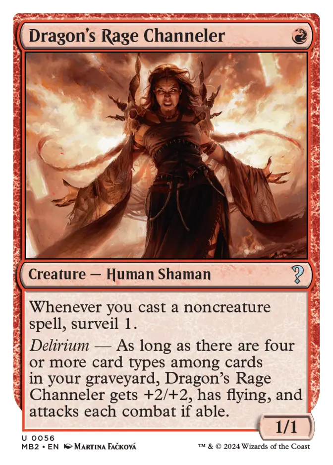 Dragon's Rage Channeler <White-Bordered> [MB2]