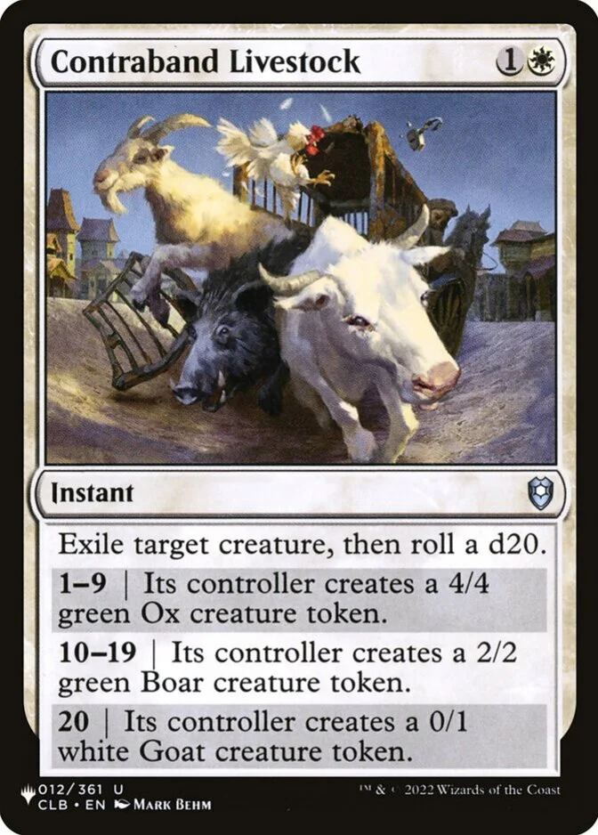 Contraband Livestock [PLIST]