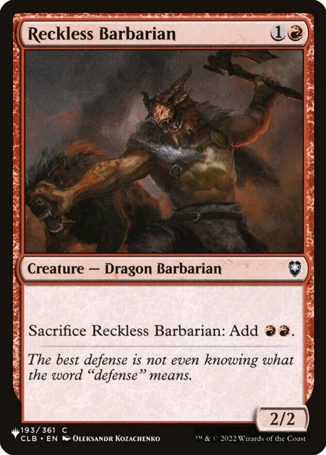 Reckless Barbarian [PLIST]