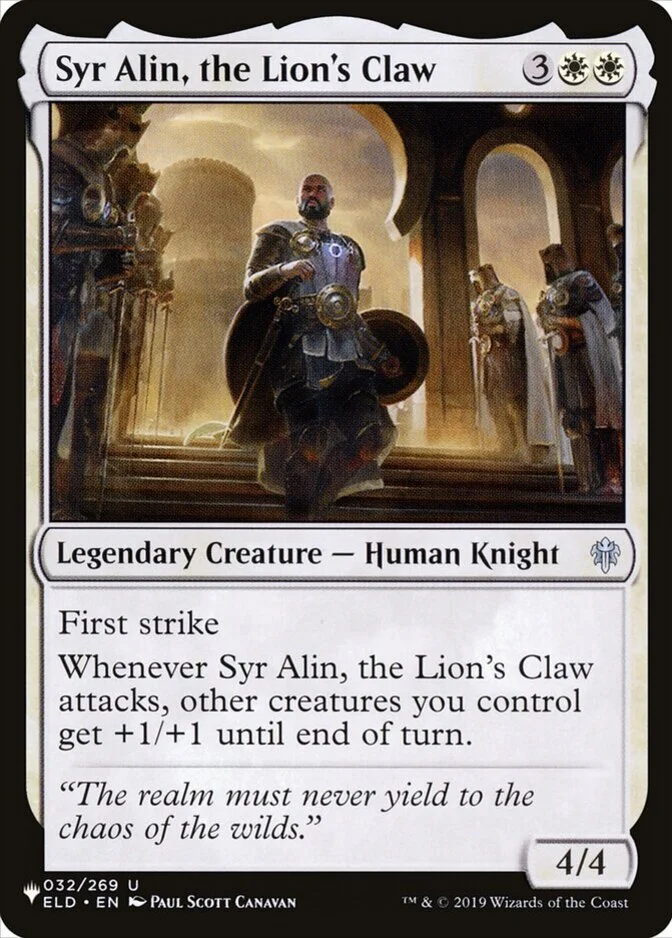 Syr Alin, the Lion's Claw [PLIST]
