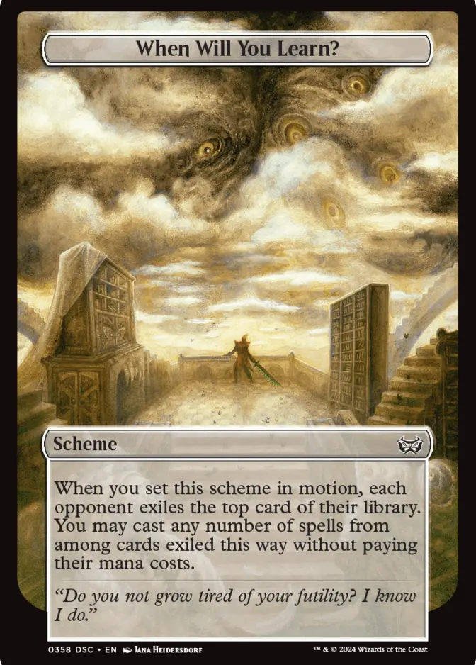 When Will You Learn? [DSC]