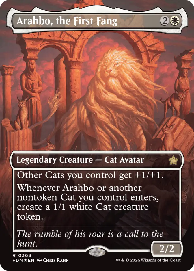 Arahbo, the First Fang <borderless - mana foil> [FDN] (F)