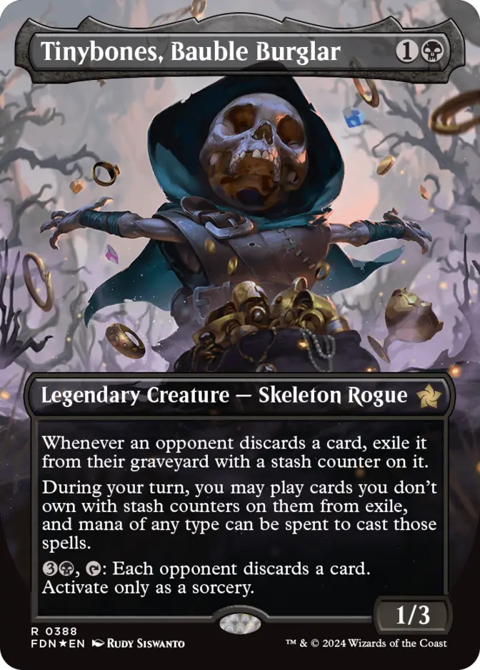Tinybones, Bauble Burglar <borderless - mana foil> [FDN] (F)