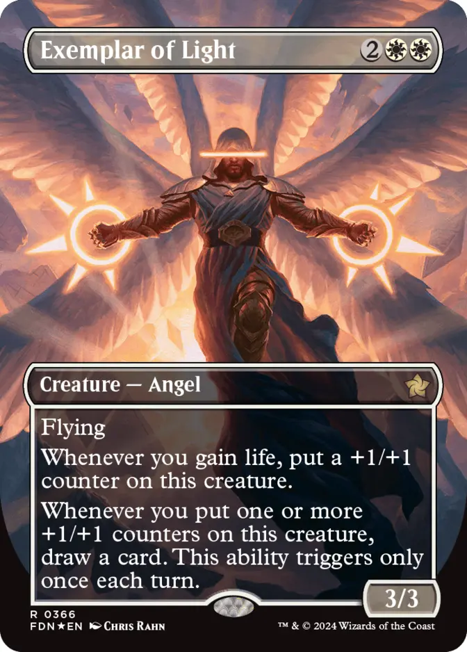 Exemplar of Light <borderless - mana foil> [FDN] (F)