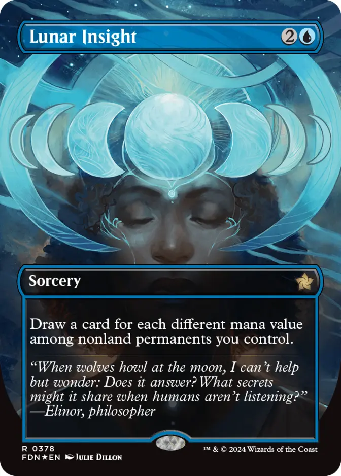 Lunar Insight <borderless - mana foil> [FDN] (F)