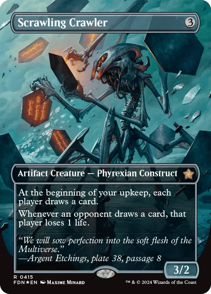 Scrawling Crawler <borderless - mana foil> [FDN] (F)