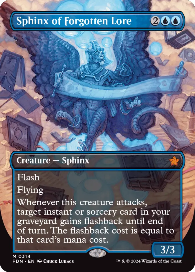 Sphinx of Forgotten Lore <borderless> [FDN] (F)