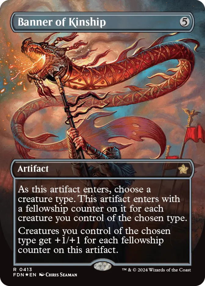 Banner of Kinship <borderless - mana foil> [FDN] (F)