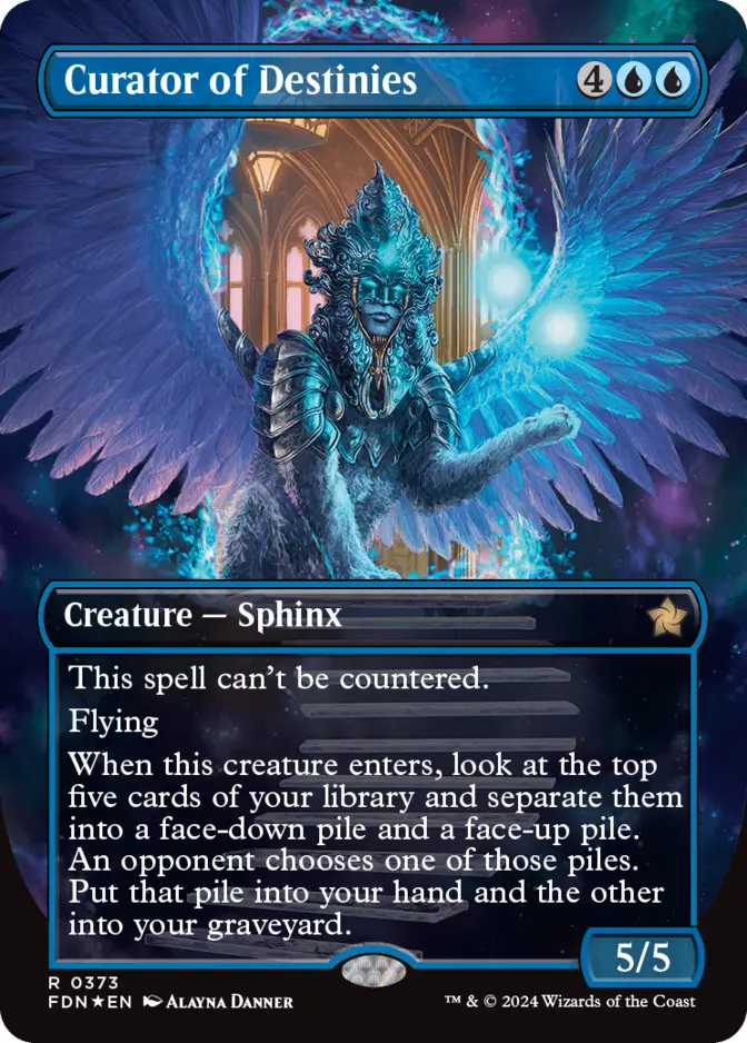 Curator of Destinies <borderless - mana foil> [FDN] (F)