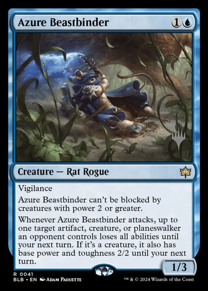 Azure Beastbinder <planeswalker stamp> [BLB] (F)