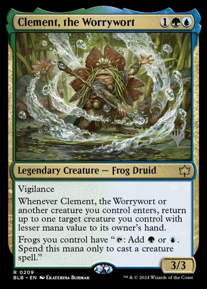 Clement, the Worrywort <planeswalker stamp> [BLB]