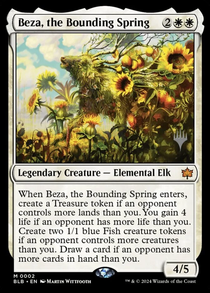 Beza, the Bounding Spring <planeswalker stamp> [BLB] (F)