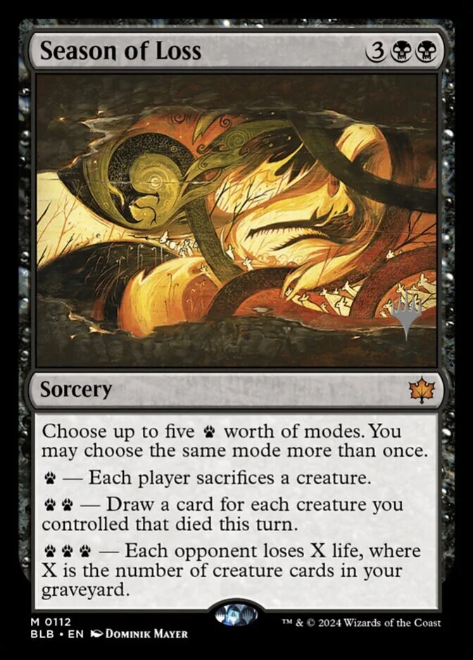 Season of Loss <planeswalker stamp> [BLB]